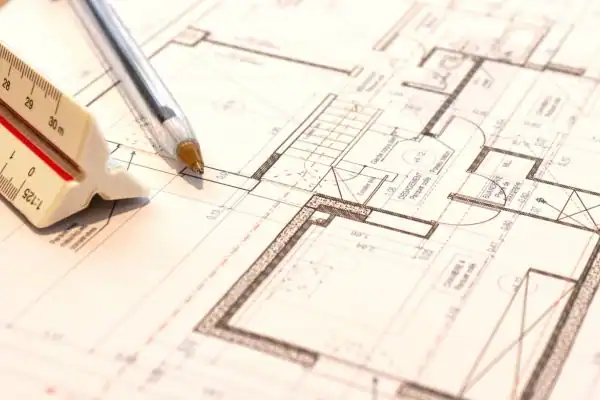 Image of architect Chichester drawings